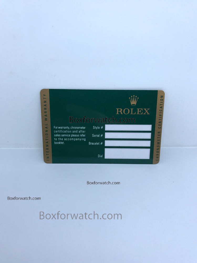 Rolex Watch Warranty card 2018 Sale - Buy Wholesale